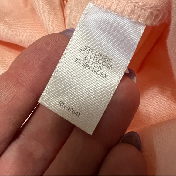 J Jill Pink Linen Cropped Pants XL NWT - Picture 6 of 11